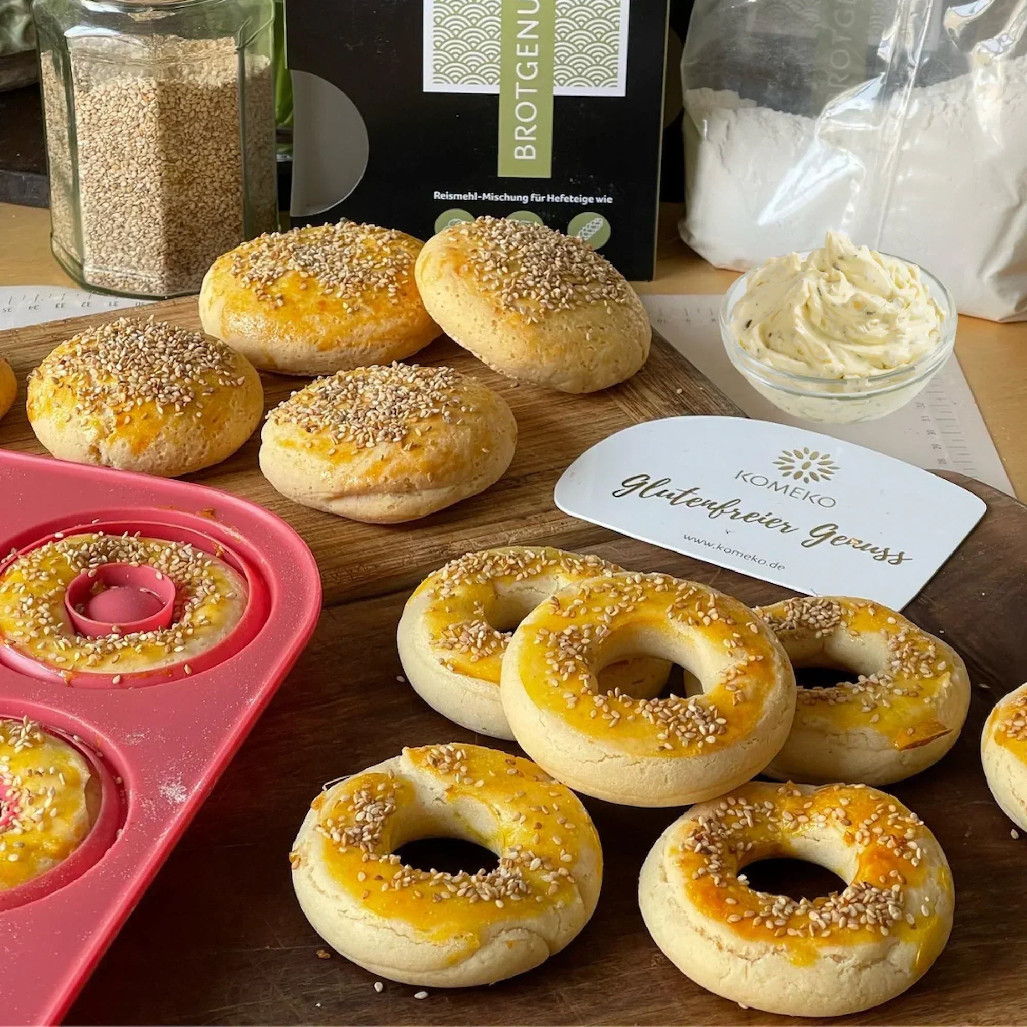 Bagels mit Miso-Butter