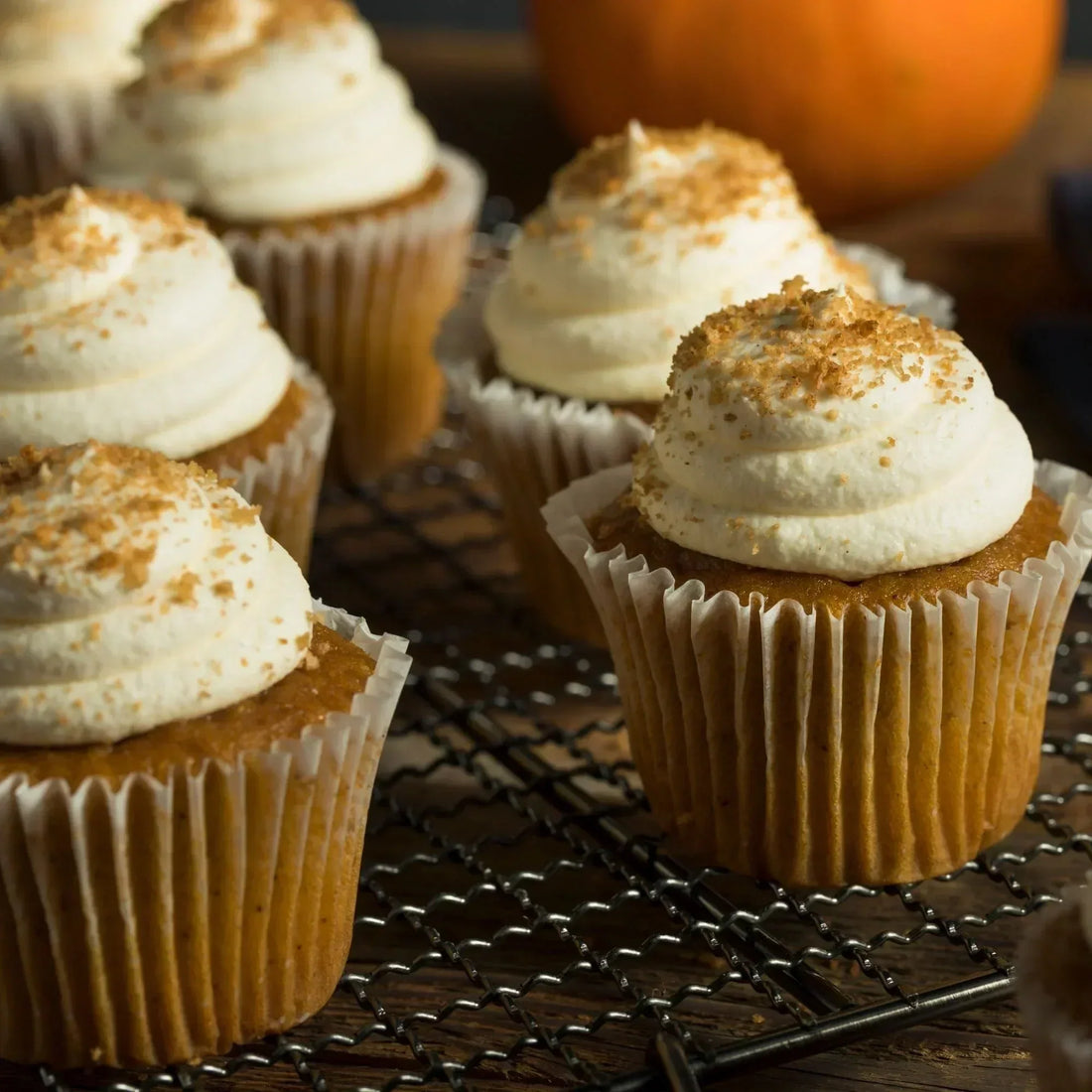 Kürbis-Ingwer Cupcakes