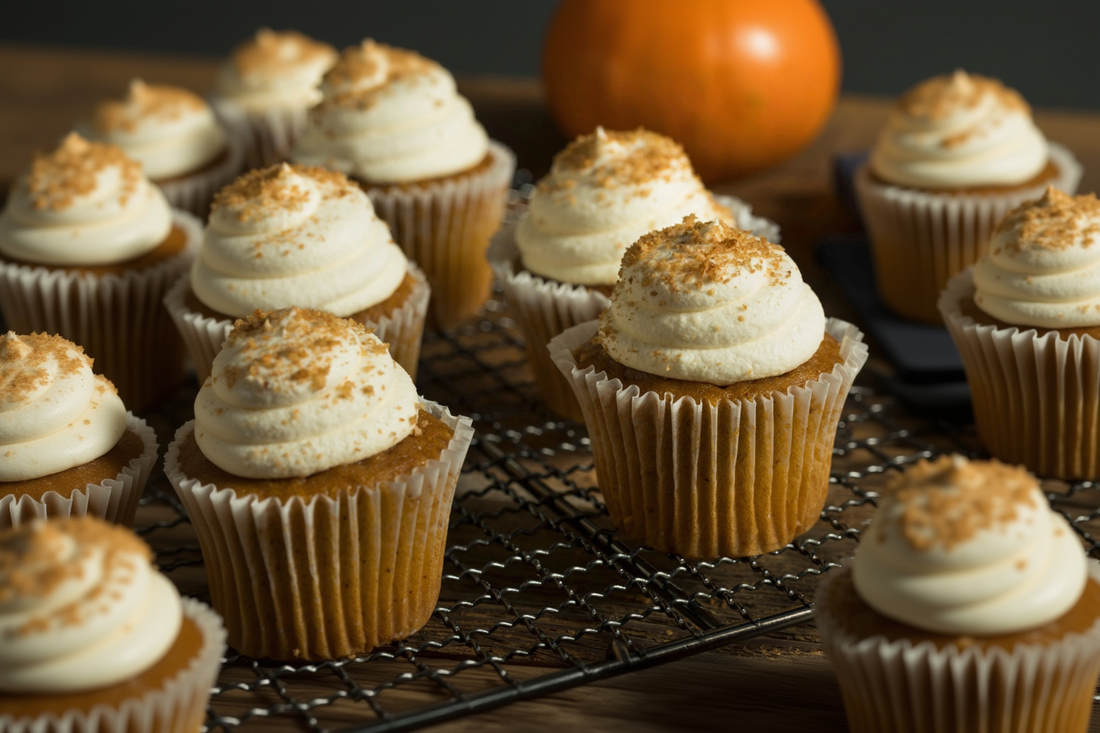 Kürbis-Ingwer Cupcakes