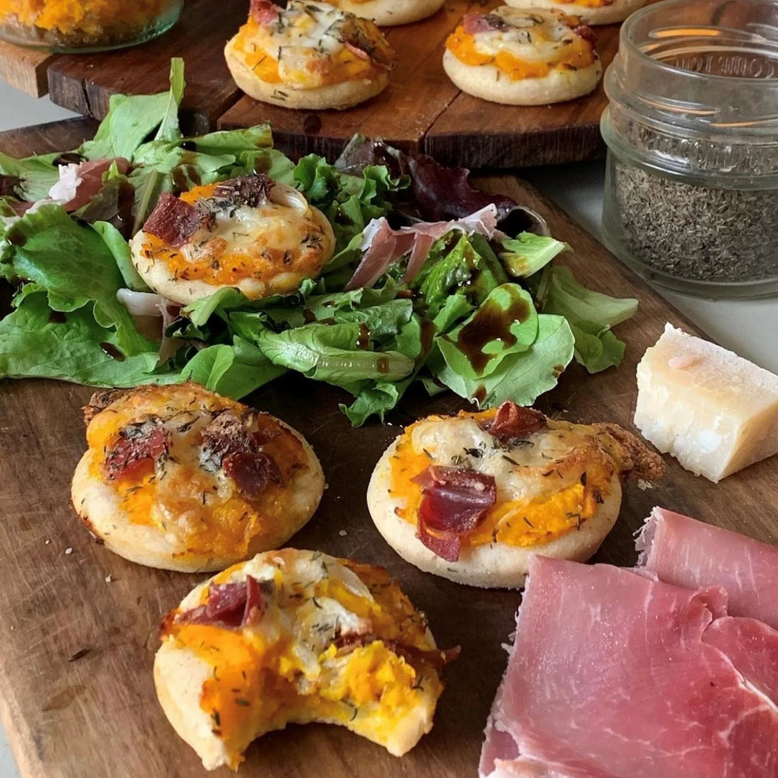 Kürbis Mini Pizzen