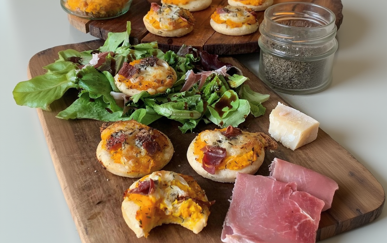 Kürbis Mini Pizzen