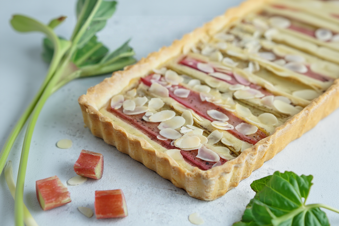 Rhabarbertarte mit Vanillecreme