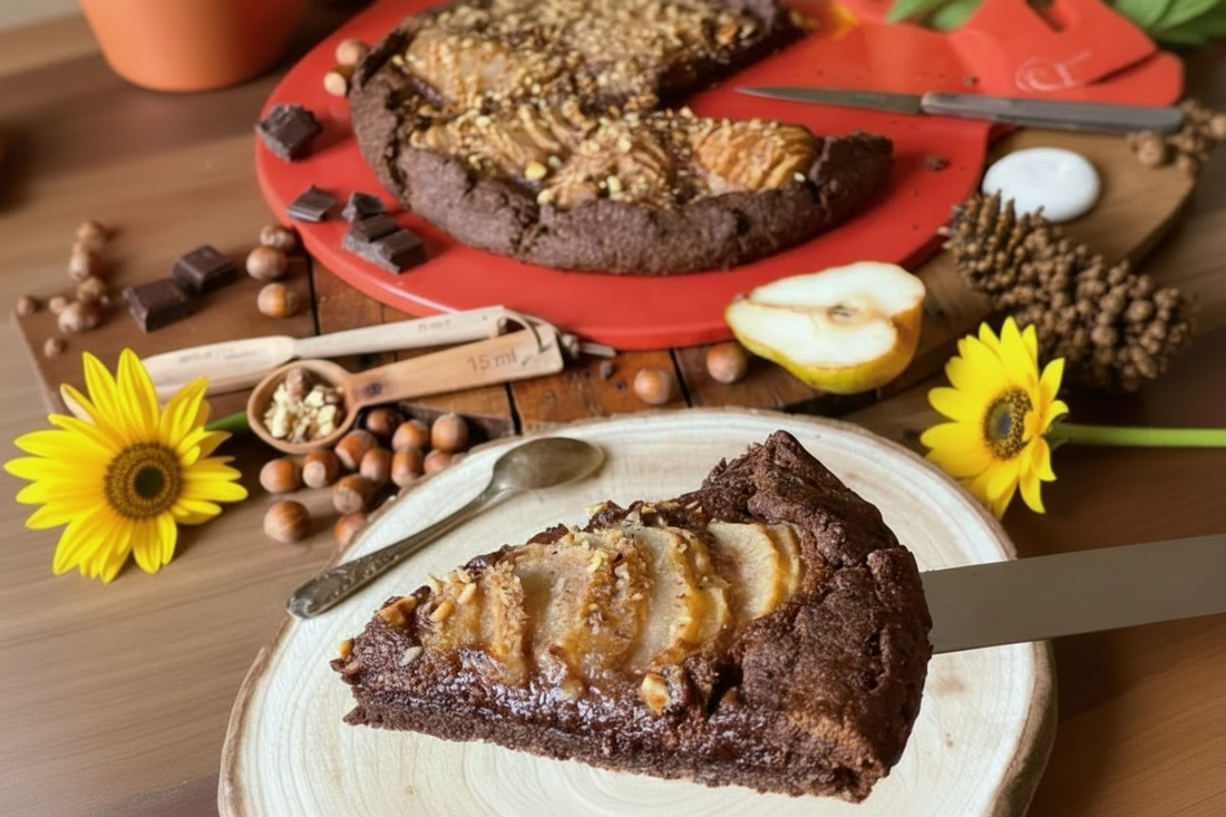 Schoko Birnen Tarte