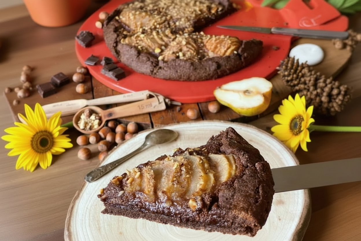 Schoko Birnen Tarte