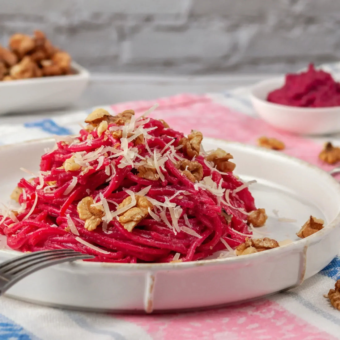 Spaghetti mit Rote Bete Pesto