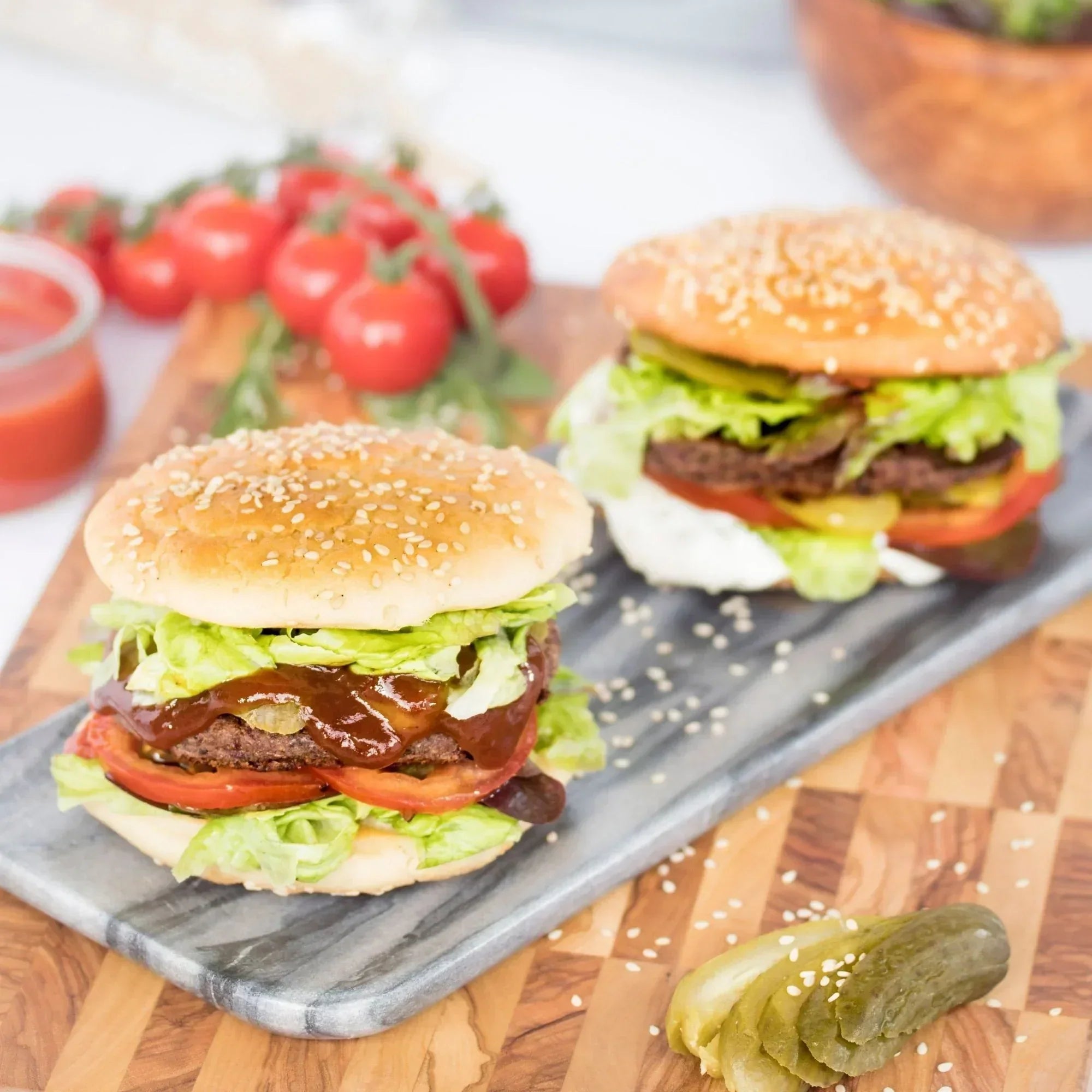 Vegane Burger-Brötchen